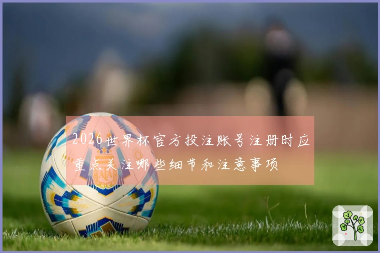 2026世界杯官方投注账号注册时应重点关注哪些细节和注意事项